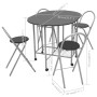 Conjunto de comedor plegable 5 piezas MDF negro de vidaXL, muebles para cocinas y comedores - Ref: Foro24-243902, Precio: 196...