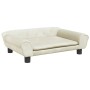 Cama para perros de terciopelo crema 70x48x22 cm en Camas para perros | Comprar online en Foru.es