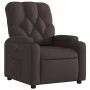 Sillón reclinable eléctrico tela marrón oscuro en Sillones | Comprar online en Foru.es