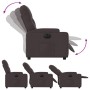Sillón reclinable eléctrico tela marrón oscuro en Sillones | Comprar online en Foru.es