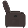 Sillón reclinable eléctrico tela marrón oscuro en Sillones | Comprar online en Foru.es