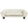 Cama para perros de terciopelo crema 70x48x22 cm en Camas para perros | Comprar online en Foru.es