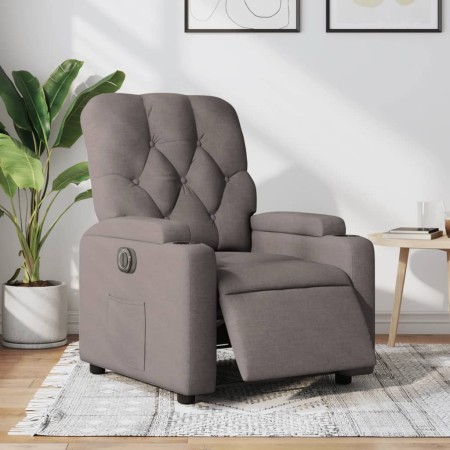 Sillón reclinable eléctrico tela gris taupé en Sillones | Comprar online en Foru.es