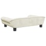 Cama para perros de terciopelo crema 70x48x22 cm en Camas para perros | Comprar online en Foru.es
