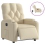 Sillón reclinable eléctrico de tela crema en Sillones | Comprar online en Foru.es