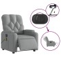 Sillón reclinable de masaje eléctrico tela gris claro en Sillones | Comprar online en Foru.es