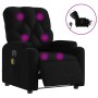 Sillón reclinable de masaje eléctrico tela negro en Sillones | Comprar online en Foru.es