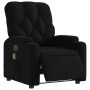 Sillón reclinable de masaje eléctrico tela negro en Sillones | Comprar online en Foru.es