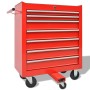 Carrito de herramientas 1125 herramientas acero rojo de vidaXL, Cajas de herramientas - Ref: Foro24-142248, Precio: 513,62 €,...