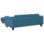 Cama para perros con extensión terciopelo azul 100x50x30 cm en Camas para perros | Comprar online en Foru.es