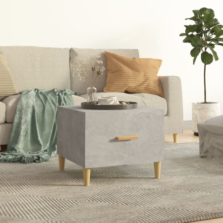 Mesa de centro madera contrachapada gris hormigón 50x50x40cm de , Mesas de centro - Ref: Foro24-812716, Precio: 39,95 €, Desc...