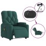 Sillón reclinable de masaje eléctrico tela verde oscuro en Sillones | Comprar online en Foru.es