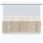 Mesa de centro con cajón vidrio templado 50x50x45 cm de , Mesas de centro - Ref: Foro24-284724, Precio: 187,45 €, Descuento: %