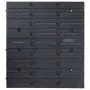Storage box kit 128 pieces red black wall panels by , Tool cabinets - Ref: Foro24-150808, Price: 134,95 €, Discount: %