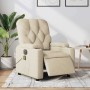 Sillón reclinable de masaje eléctrico tela color crema en Sillones | Comprar online en Foru.es