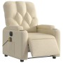 Sillón reclinable de masaje eléctrico tela color crema en Sillones | Comprar online en Foru.es
