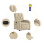 Sillón reclinable de masaje eléctrico tela color crema en Sillones | Comprar online en Foru.es