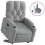 Sillón reclinable elevable de tela gris claro en Sillones | Comprar online en Foru.es