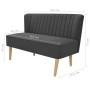 Sofá de tela gris oscuro 117x55,5x77 cm de vidaXL, Sofás - Ref: Foro24-244071, Precio: 224,44 €, Descuento: %