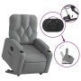 Sillón reclinable elevable de tela gris claro en Sillones | Comprar online en Foru.es