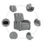 Sillón reclinable elevable de tela gris claro en Sillones | Comprar online en Foru.es