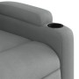 Sillón reclinable elevable de tela gris claro en Sillones | Comprar online en Foru.es
