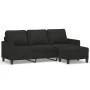 3-Sitzer-Sofa mit schwarzem Stoffhocker 180 cm von , Sofas - Ref: Foro24-3201041, Preis: 350,20 €, Rabatt: %