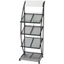 Revistero 47x40x134 cm blanco y negro A4 de vidaXL, Revisteros - Ref: Foro24-30099, Precio: 128,83 €, Descuento: %