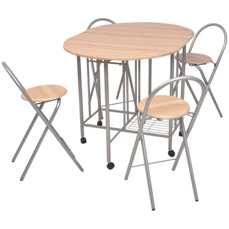 Conjunto de comedor plegable 5 piezas MDF de vidaXL, muebles para cocinas y comedores - Ref: Foro24-243901, Precio: 198,85 €,...