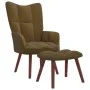 Entspannungssessel mit braunem Samthocker von , Sessel - Ref: Foro24-328070, Preis: 155,94 €, Rabatt: %