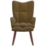 Sillón de relax con taburete terciopelo marrón de , Sillones - Ref: Foro24-328070, Precio: 155,94 €, Descuento: %