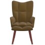 Sillón de relax con taburete terciopelo marrón de , Sillones - Ref: Foro24-328070, Precio: 151,53 €, Descuento: %