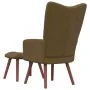 Sillón de relax con taburete terciopelo marrón de , Sillones - Ref: Foro24-328070, Precio: 155,94 €, Descuento: %