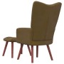 Sillón de relax con taburete terciopelo marrón de , Sillones - Ref: Foro24-328070, Precio: 151,53 €, Descuento: %