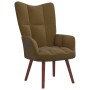 Sillón de relax con taburete terciopelo marrón de , Sillones - Ref: Foro24-328070, Precio: 151,53 €, Descuento: %