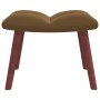 Sillón de relax con taburete terciopelo marrón de , Sillones - Ref: Foro24-328070, Precio: 151,53 €, Descuento: %