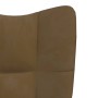 Sillón de relax con taburete terciopelo marrón de , Sillones - Ref: Foro24-328070, Precio: 151,53 €, Descuento: %