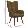 Sillón de relax con taburete terciopelo marrón de , Sillones - Ref: Foro24-328070, Precio: 155,94 €, Descuento: %