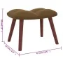 Sillón de relax con taburete terciopelo marrón de , Sillones - Ref: Foro24-328070, Precio: 155,94 €, Descuento: %