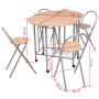 Conjunto de comedor plegable 5 piezas MDF de vidaXL, muebles para cocinas y comedores - Ref: Foro24-243901, Precio: 202,81 €,...