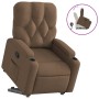 Sillón reclinable elevable de tela marrón en Sillones | Comprar online en Foru.es