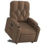 Sillón reclinable elevable de tela marrón en Sillones | Comprar online en Foru.es