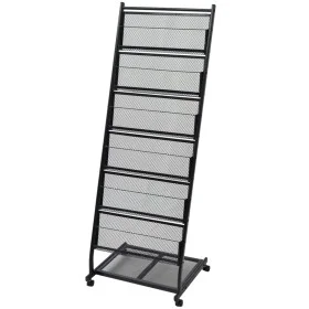 Magazine rack 47.5x43x133 cm black A4 by vidaXL, Magazine racks - Ref: Foro24-30100, Price: 98,65 €, Discount: %