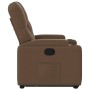 Sillón reclinable elevable de tela marrón en Sillones | Comprar online en Foru.es