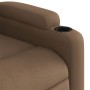 Sillón reclinable elevable de tela marrón en Sillones | Comprar online en Foru.es