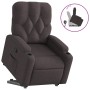 Sillón reclinable elevable tela marrón oscuro en Sillones | Comprar online en Foru.es