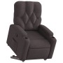 Sillón reclinable elevable tela marrón oscuro en Sillones | Comprar online en Foru.es