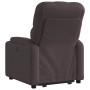 Sillón reclinable elevable tela marrón oscuro en Sillones | Comprar online en Foru.es