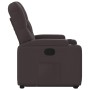 Sillón reclinable elevable tela marrón oscuro en Sillones | Comprar online en Foru.es