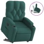 Sillón reclinable elevable tela verde oscuro en Sillones | Comprar online en Foru.es